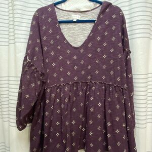 Wonderly Plum Patterned Tunic